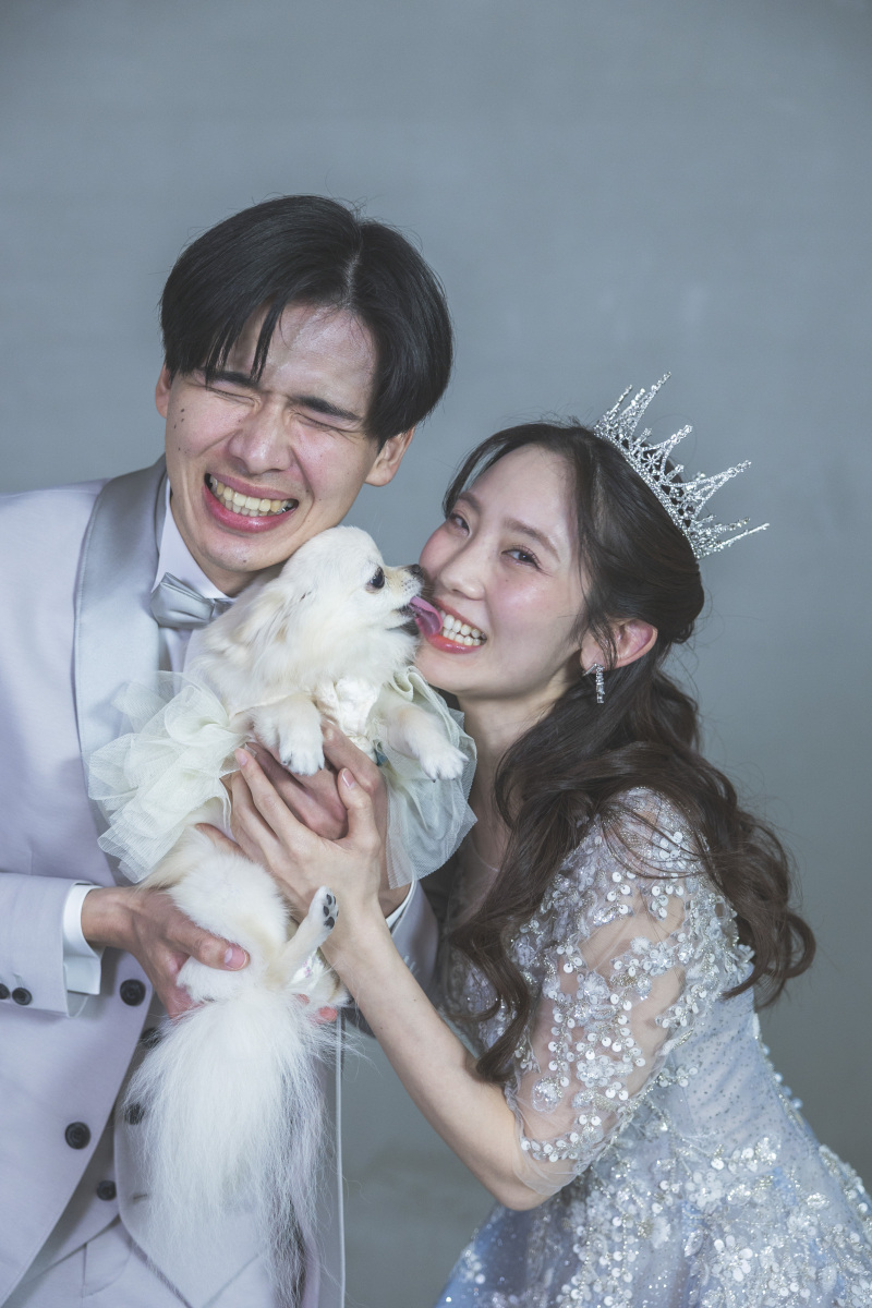 貸切スタジオ &times; ペットフォトプラン　洋装１点【撮影料・スタジオ使用料・衣裳・ヘアメイク・データ全て込み】