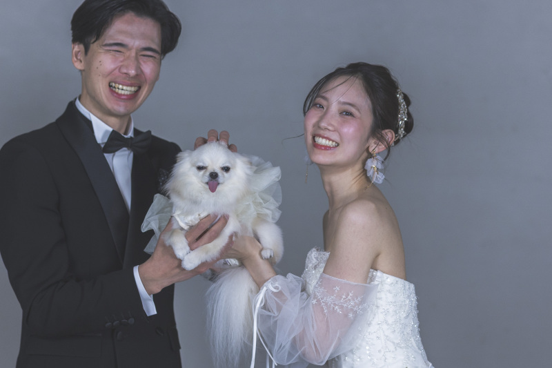 貸切スタジオ &times; ペットフォトプラン　洋装１点【撮影料・スタジオ使用料・衣裳・ヘアメイク・データ全て込み】