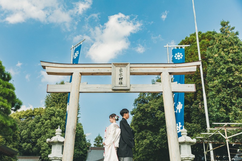 和装と鳥居