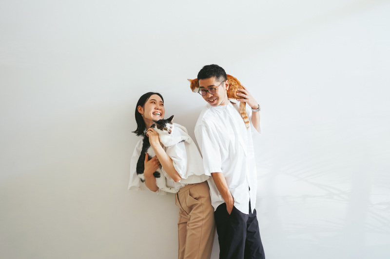 ふたりのポートレート　私服でペットと一緒に撮影プラン