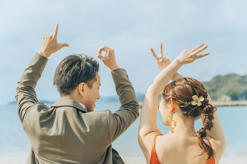 海に向かって「LOVE」