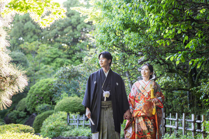 ONE PHOTO WEDDING 目白の森_庭園で撮影できる