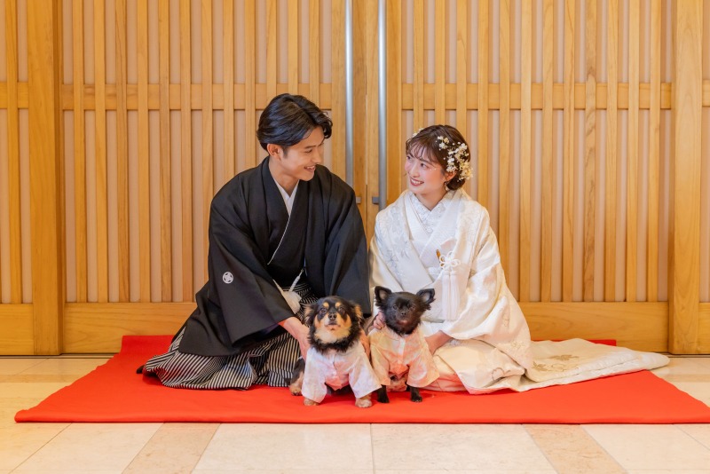 ONE PHOTO WEDDING 目白の森_ペットと一緒に撮影できる