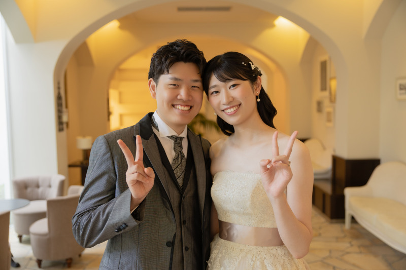 最後は、にっこり